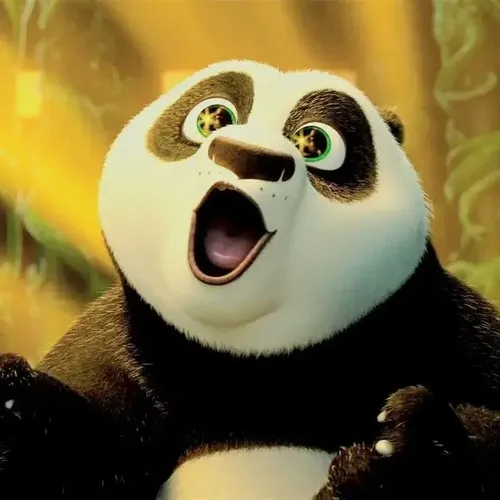 Hình troll gấu trúc toe toét miệng thuộc gương mặt mở rộng