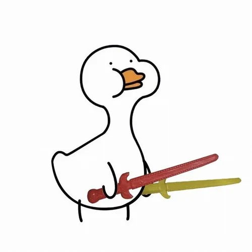 Vịt cầm kiếm cute meme: Vừa dễ thương vừa hơi nguy hiểm