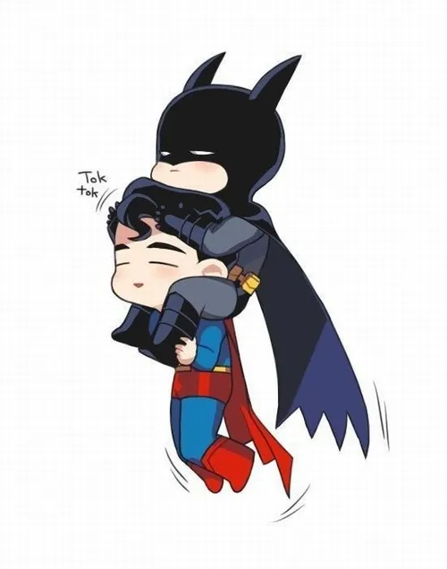 Hình meme hài Superman cười tươi còn Batman giữ mặt lạnh như tiền