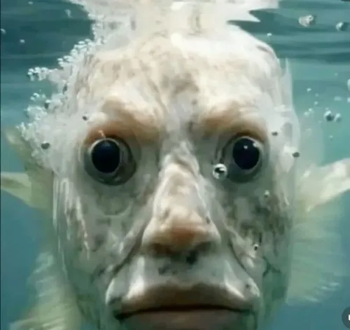 Hình chế cá hanh quay mặt nhẹ theo vibe phản ứng thụ động.