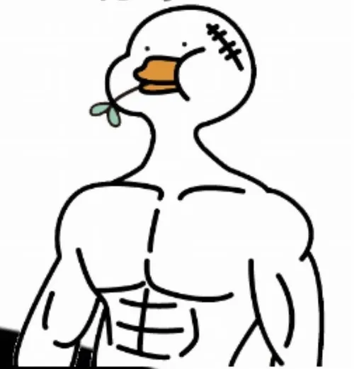 Ảnh vui vịt cơ bắp với lông tơ phủ mình lung linh sáng.