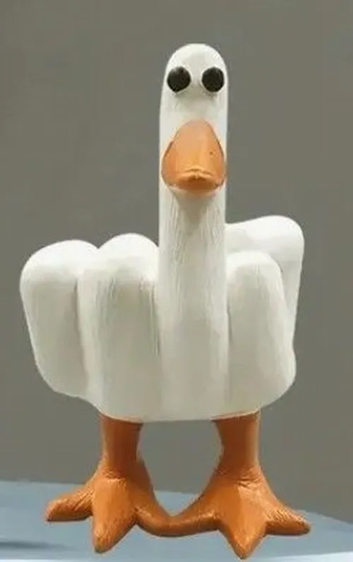 Meme vịt gợi cảm giác thân thiện khi đứng chụm chân.