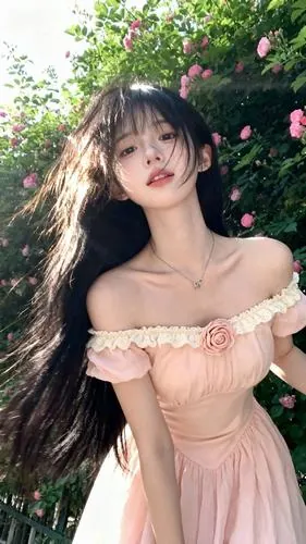 Ảnh mỹ nữ Trung Quốc với makeup tinh tế, ánh nhìn nghiêng nhẹ làm nổi bật nét đẹp thanh thoát