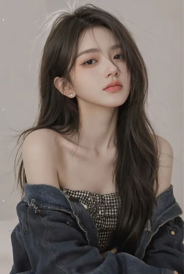 Dưới mái che bến xe, nàng đội mũ len kem cầm ô trong suốt, nhìn sang đường với gương mặt thanh sạch đậm chất người hâm mộ bắt gặp đời thường