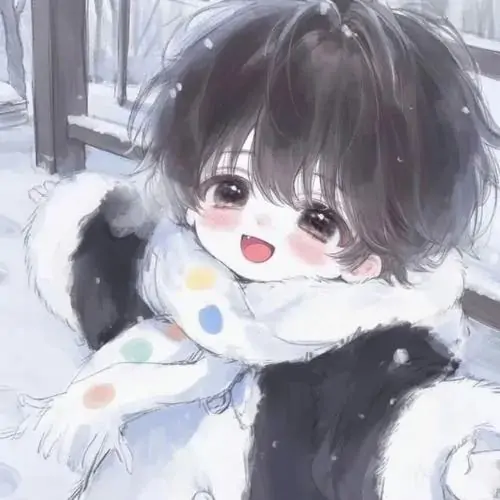 Chàng du mục hoạt họa ngồi trên mô đất giữa sa mạc chiều, khăn choàng cát quấn cổ và mắt nheo lại trước luồng gió nóng