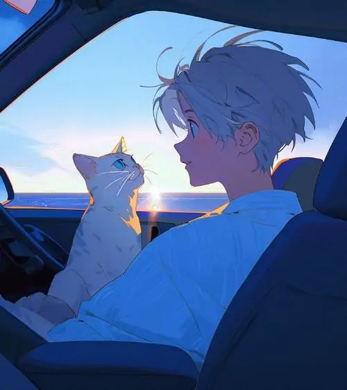 Cậu pha chế truyện tranh Nhật Bản nghiêng người sau quầy gỗ, tay lắc bình shaker bạc, áo sơ mi xắn tay và ánh đèn vàng khá ấm