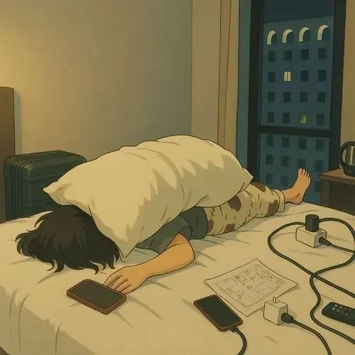 Thiếu nữ đứng trong tiệm may cũ, tay giữ chiếc áo chưa lên lai và những con ma nơ canh phủ vải phía sau làm căn phòng lạnh hẳn