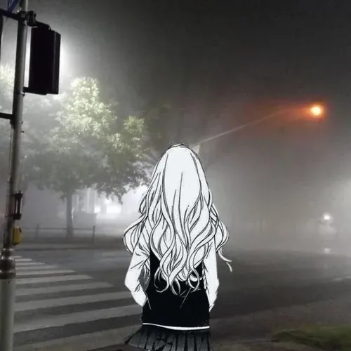 Cô nàng ngồi ở hiên nhà vùng quê sau cơn gió mùa, tay ôm con mèo tam thể ngủ gà và khoảng sân đất ướt trước mặt vắng không tiếng người