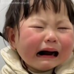 Bé gái buồn bã khóc lóc nức nở Bé gái buồn bã khóc lóc nức nở