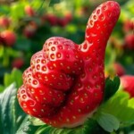 Bàn tay Like từ dâu tây Bàn tay Like từ dâu tây